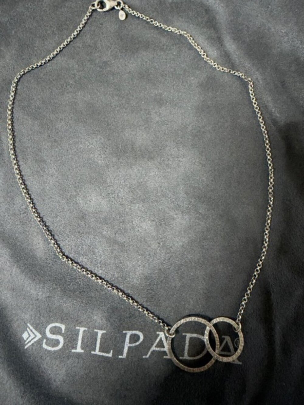 Silpada Retired "Sweet Circles" Interlocking Rings Necklace N2297 16"